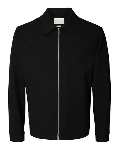 Selected - SLMRegular Finn Zip Jakke - Black 